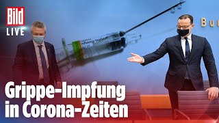 🔴 JENS SPAHN amp RKI über GrippeImpfung in CoronaZeiten  BILD LIVE [upl. by Lindy96]