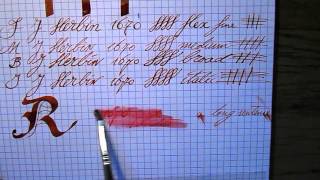 Inkcyclopedia J Herbin Rouge Hematite 1670 Anniversary Ink [upl. by Bick144]