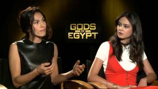 Gods of Egypt Elodie Yung quotHathorquot amp Courtney Eaton quotZayaquot Exclusive Interview  ScreenSlam [upl. by Steffie]