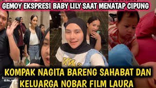 KESERUAN NAGITA SLAVINA BARENG SAHABAT DAN KELUARGA NOBAR FILM LAURA [upl. by Etnovert391]