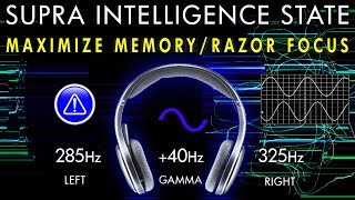 The Supra Intelligence State  Maximize Your Memory  Razor Sharp Focus  Ultra GAMMA Binaural Beat [upl. by Voletta]