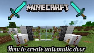 How to create automatic door in Minecraft PEAaj main banane wala ho automatic doorTechno Gamerz [upl. by Theona]