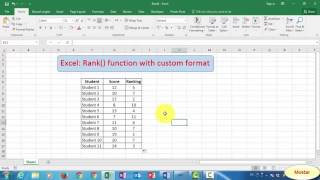 Excel  Rank function [upl. by Cirdla812]