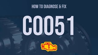 How to Diagnose and Fix C0051 Engine Code  OBD II Trouble Code Explain [upl. by Candice]