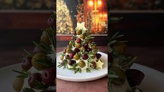 Christmas 🎄 Tree Olive 🫒 Cheese Ball 🤤 ONLY 3 Ingredients chritsmas shortscooking holidays [upl. by Eldredge]