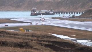 Dassault Falcon 900EX leaving Dutch Harbor DUT  PADU 2016 [upl. by Assilrac]