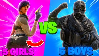 Can 5 EGIRLS beat 5 EBOYS in Rainbow Six Siege [upl. by Pomona]