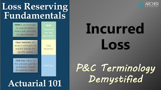 Incurred Loss Definition  PampC Insurance  Paid Case IBNR Ultimate Loss  Actuarial 101 [upl. by Ekram]