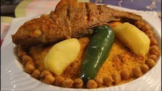 Couscous tunisien avec poisson  déjeuner ou dîner le meilleur [upl. by Eecrad]