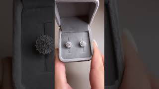 Moissanite earrings diamond подарок jewelry wedding moissanitering [upl. by Henley]