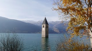 Il Campanile sommerso  Lago di Resia  Alto Adige [upl. by Annavahs]