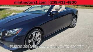 Luxury Defined Low Mileage 2020 Mercedes Benz E450 4Matic at Mint Motors  Convertibles Galore [upl. by Aray]