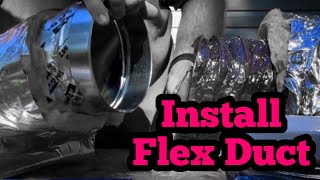 How to Connect a Flex Duct to Floor Boots [upl. by Nlocnil]