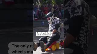 Tricycle race down San Franciscos curviest street [upl. by Norga]