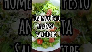 Homemade pesto and pasta salad recipe Easy Pesto at home recipe lunch shorts pasta [upl. by Zeiger]