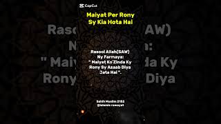 Maiyat Per Rony Sy Kia Hota Hai l Islamic [upl. by Aneerehs]