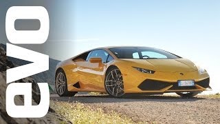 Lamborghini Huracan first drive video Ferrari beater  evo REVIEW [upl. by Eetsirk]