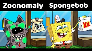 SpongeBob turned into ZOONOMALY Monster cartoon Animation [upl. by Tyree]