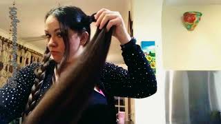 Hairstyles Making double braids then Lolita braids [upl. by Sindee419]