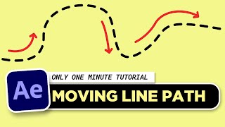 How to Animate Line Path Dash After Effect  1 Minute Tutorial [upl. by Lawlor]