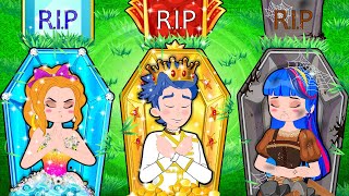 RICH VS POOR RIP  Funny Princess Situations  Hilarious Cartoon Animation [upl. by Petronille]