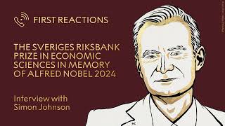 First Reactions  Simon Johnson prize in economic sciences 2024  Telephone interview [upl. by Yentuoc]