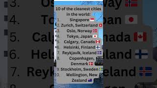 Top 10 Cleanest Cities in the World 🌍✨ travel facts [upl. by Rauscher796]