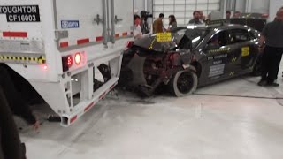 Stoughton Rear Underride Guard Crash Test May 5 2016 [upl. by Annahsat]