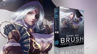 Game Art Brush Presets by Harvey Bunda  Photoshop [upl. by Desimone]