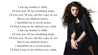 Lorde  Writer In The Dark lyrics [upl. by Ku]