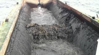 Split Barge Corksand  Discharging at sea [upl. by Arlyn547]