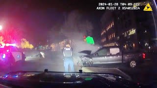 DASHCAM VIDEO Fort Worth police release footage showing chase with suspected drunk driver [upl. by Kotta]