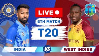 livestream Live Match Today IND vs WI 5th T20 IND vs WI 2023  Live Score amp Commentary 2nd inning [upl. by Harl]