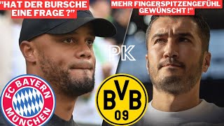 FC BAYERN Toller PKMoment mit Kompany  BVB Nuri Şahin wünscht sich mehr Fingerspitzengefühl [upl. by Eisoj]