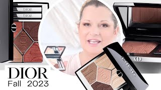 Dior fall 2023 makeup collection 523 Beige Couture eyeshadow palette review [upl. by Martino730]