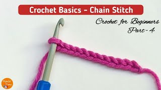 How to Crochet Chain Stitch  BEGINNERS Series  Lesson 4 [upl. by Ahsinyt315]