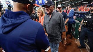 Country music icon George Strait meets Astros HallofFamer Craig Biggio ahead of Game 6 [upl. by Eenwat880]