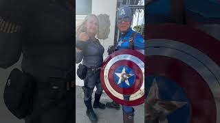 Rimini Comix 2024 captainamerica blackwidow cosplay avengers [upl. by Faith]