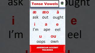 Tense Vowels  American accent Training english learnenglish englishpronunciation [upl. by Pirbhai]