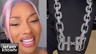 Megan Thee Stallion Award Herself With A New Diamond Chain From Eliantte😤💎💧💦 [upl. by Lagas]