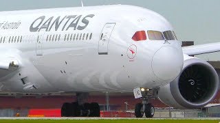 INCREDIBLE Qantas Boeing 7879 Dreamliner CLOSEUP Takeoff  Melbourne Airport Plane Spotting [upl. by Bobseine]