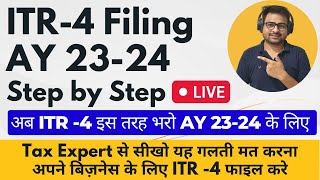 ITR 4 Filing AY 202324 Business  How to File ITR  4 For AY 202324  ITR Filing for Business [upl. by Winona]