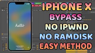 Iphone x Icloud Bypass  No Ipwnd  No Ramdisk Boot  Icloud Bypass Easy way [upl. by Suirad]