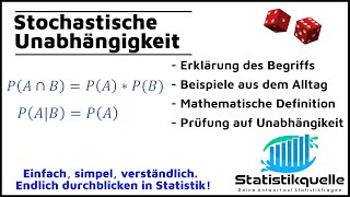 Stochastische Unabhängigkeit  einfach erklärt [upl. by Nancie]