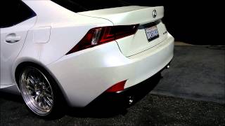 Tsudo Lexus IS250 IS350 2014  Dual SP Burnt Tip Catless Catback exhaust [upl. by Brandt314]