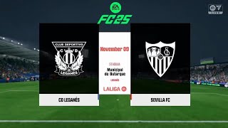 CD LEGANÉS vs SEVILLA FC LaLiga 2425 9 NOV ⚽ EA FC 25 Gameplay eafc25 easportsfc [upl. by Aerdnahs819]