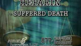 Heparin Recall Information  TV Ad  AudetLawcom [upl. by Itteb124]