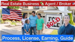 How To Become Real Estate Broker Agent in USA  Real Estate Business realestate propertybusiness [upl. by Awjan]