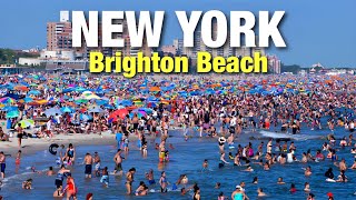 New York City Virtual Walking Tour June 2024  Brighton Beach Brooklyn NYC 4K Walk [upl. by Pebrook]