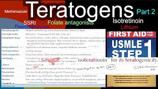 Teratogens Fluoroquinolones Folate antagonists Isotretinoin Lithium amp Methimazole in HindiUrdu [upl. by Nilre]